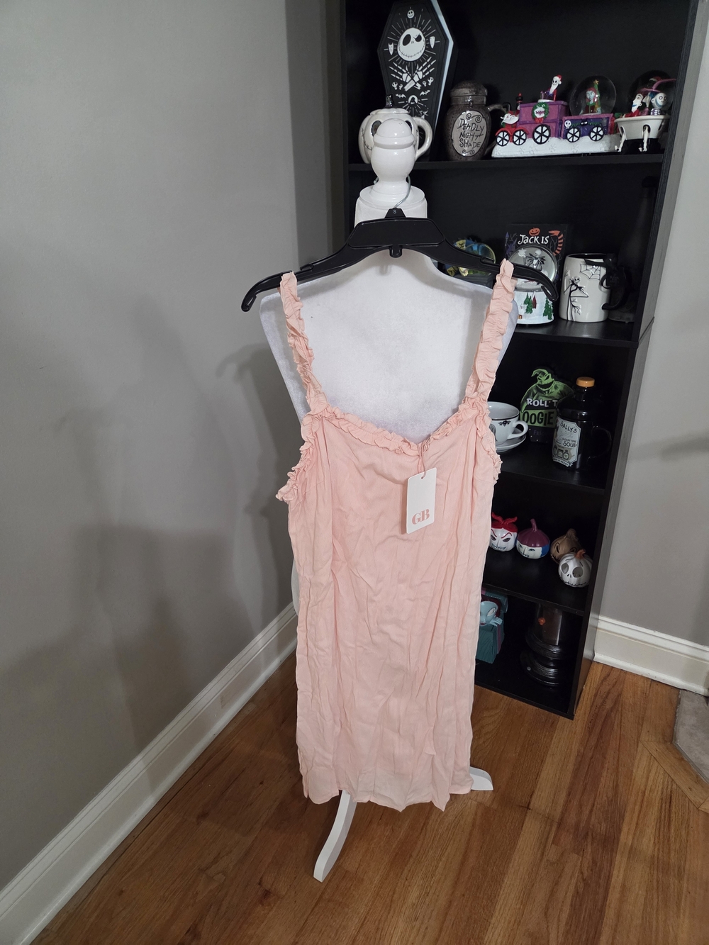 GB girls Peach Ruffle-Trim Dress